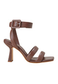 Green Calf Leather Sandals Uvaia – Women’s 8 cm Sculpted Heel with Ankle Strap
