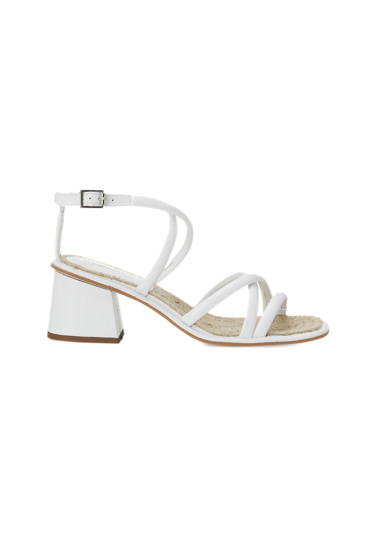 Silver Bromelia Women's Sandals - Block Heel