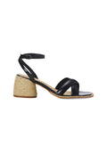 Marica Block Heels Black Sandals - Elegant & Comfortable
