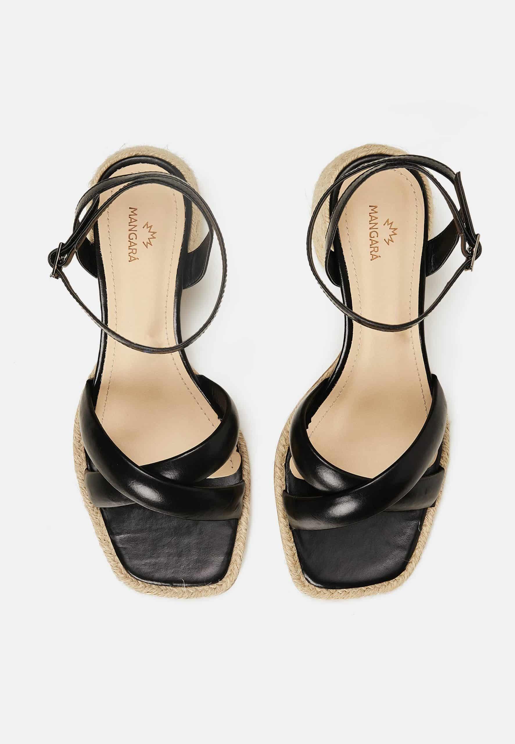 Marica Block Heels Black Sandals - Elegant & Comfortable